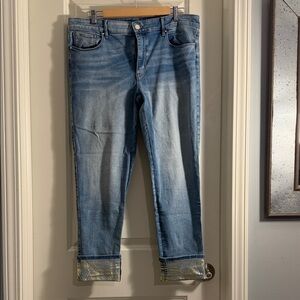 White House Black Market Blue Cropped Jeans